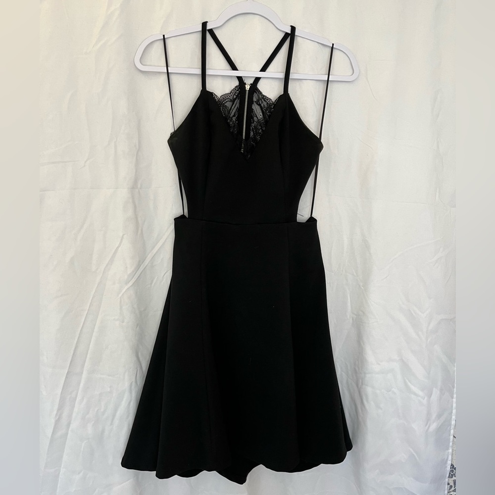 Lulus Black Lacy Mini Dress